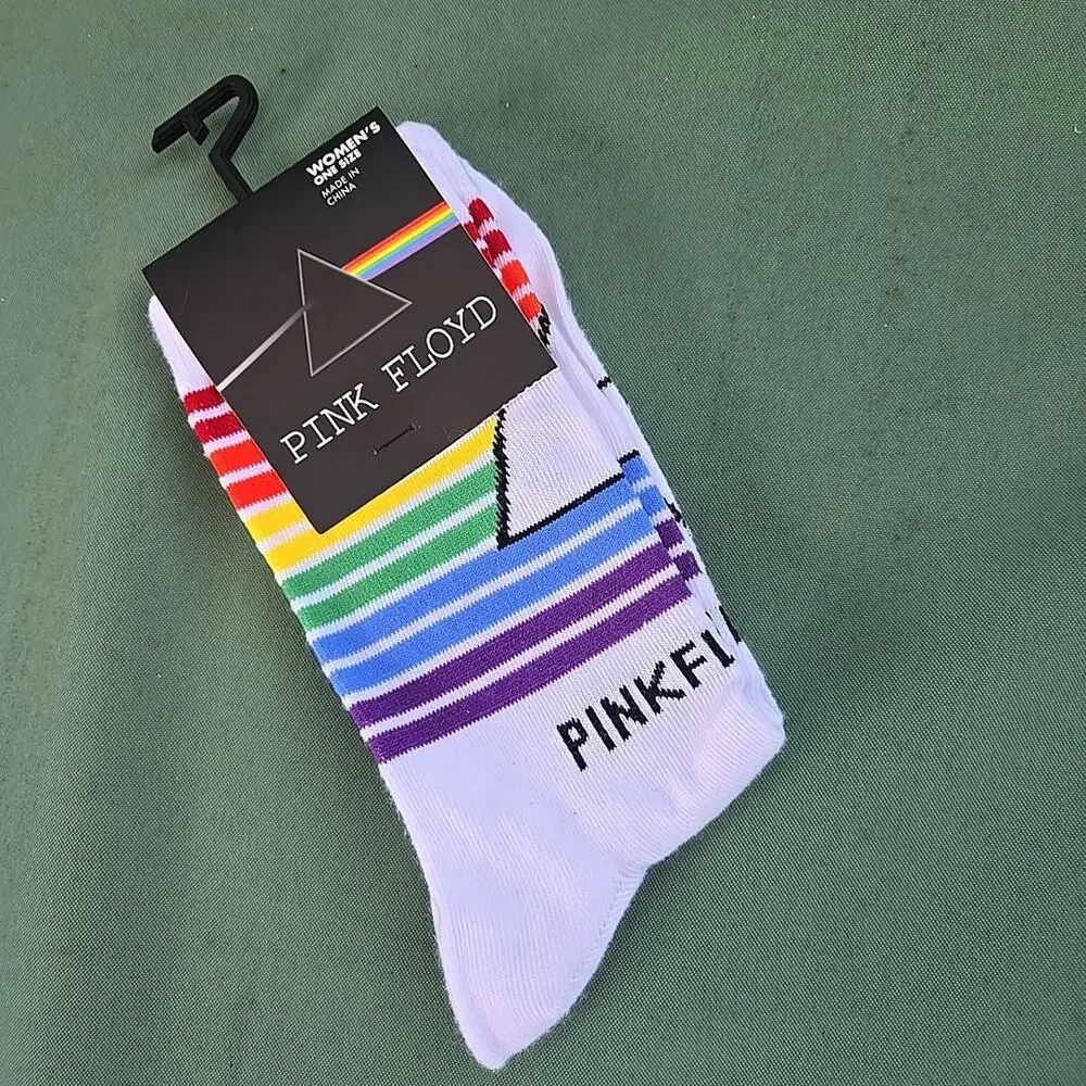 PINK FLOYD WOMANS ANKLE SOCKS SIZE 6-9 1/2